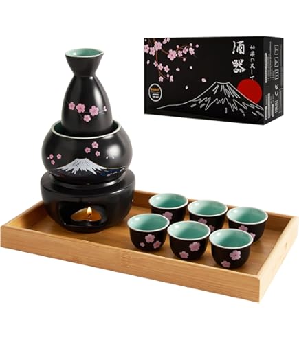 Amazon.com | Mischievous Tanuki Sake Set: Saki Set: Sake Sets