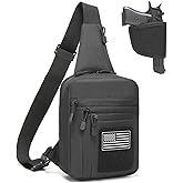 ONE WVW PIN CCW Sling Bag for Men & Women, Concealed Carry Chest Gun Bag, EDC Shoulder Crossbody Bag with Holster of Pistol