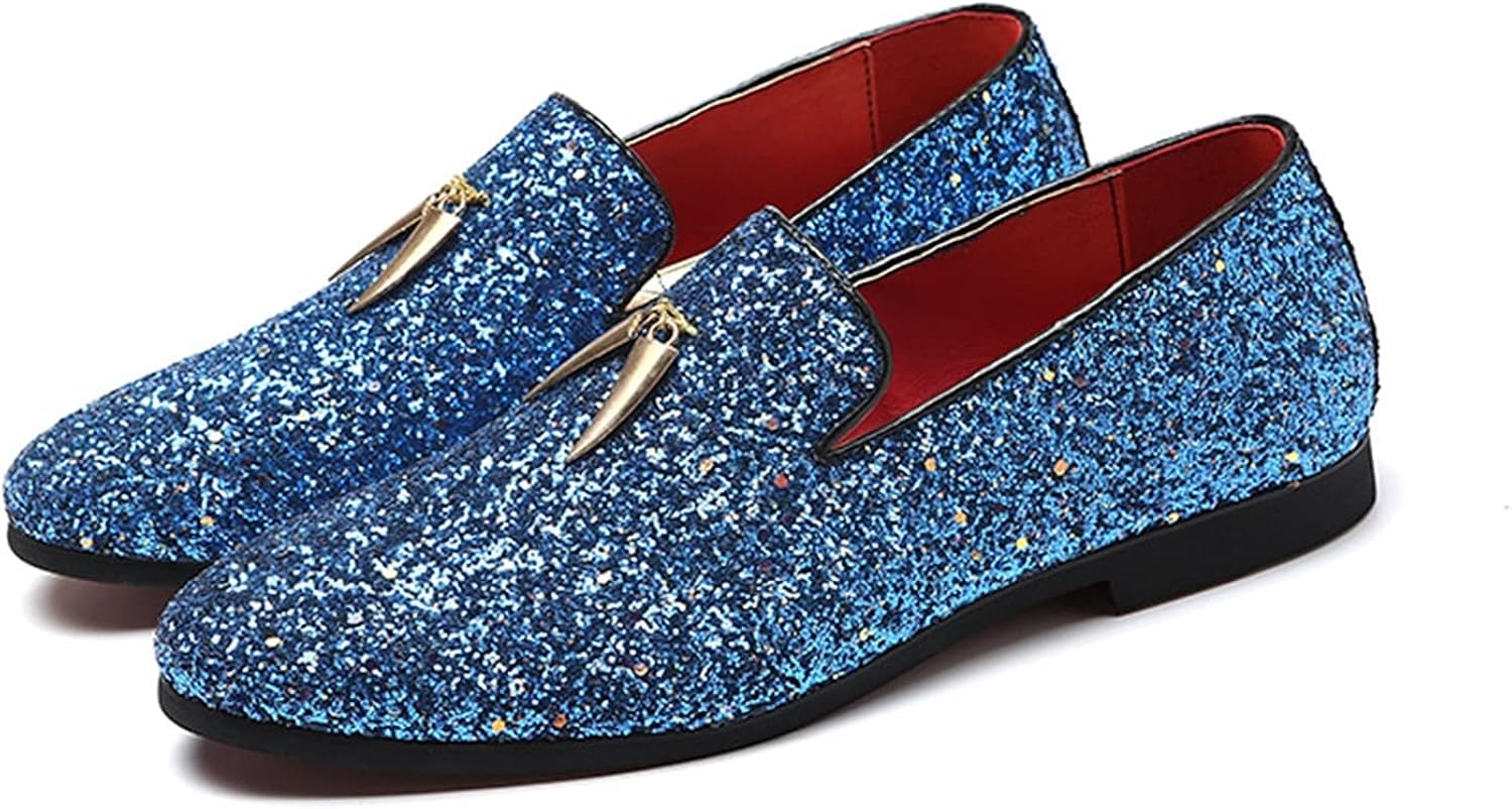 Chaussures Homme à Paillettes - Cuir Avec Talon - Chaussures De Costume/Mariage Oxford - Antidérapantes - 2