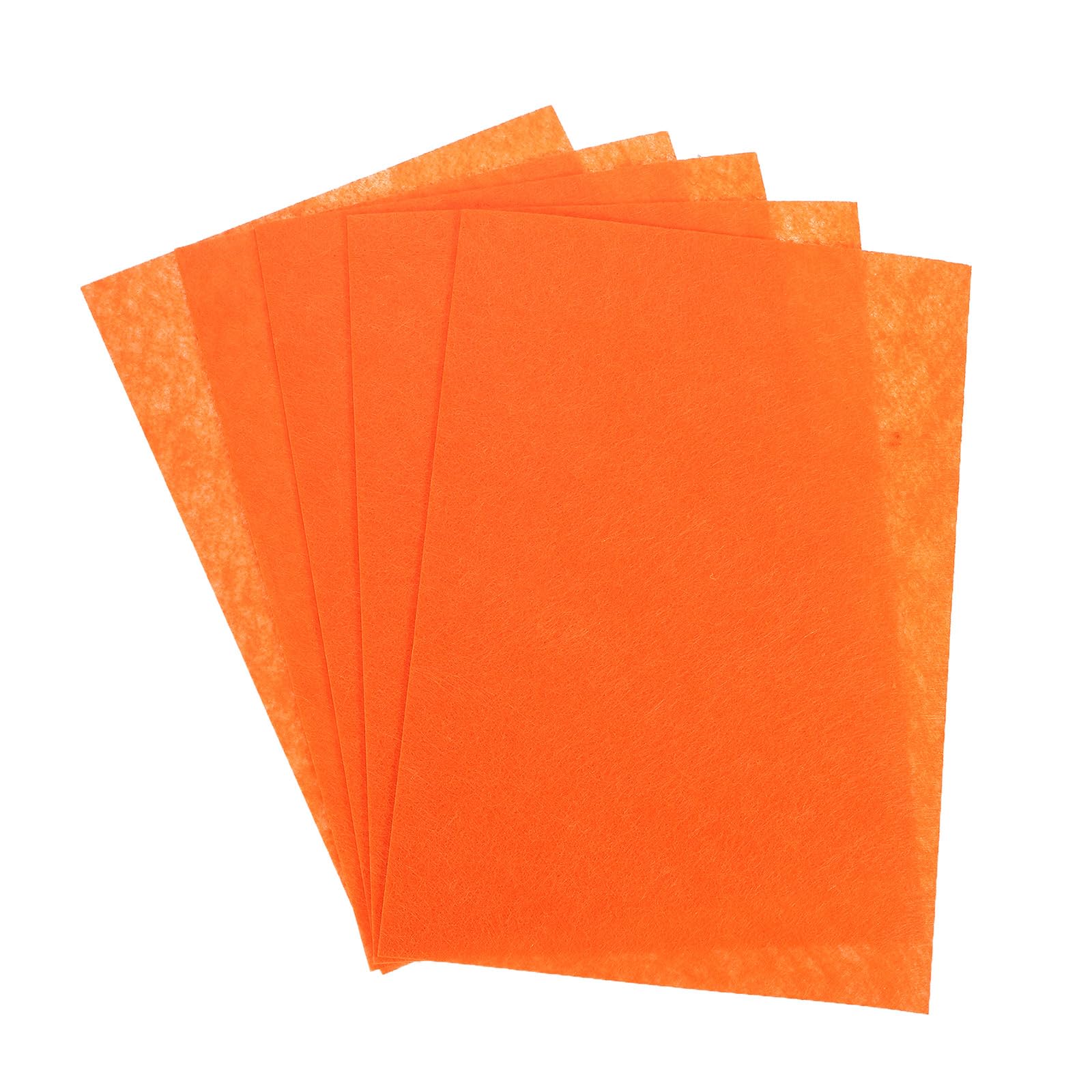 Rebower Soft Felt Sheets Acrylic Fabric Soft Felt Craft Sheets [for DIY Creative Crafts Projects and Decoration] - 12 Inch x 8 Inch/Orange / 24PCS