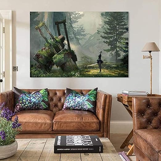 Amazon ニーアオートマタ壁紙hdポスター装飾画リビングルームポスター寝室絵画家の装飾印刷油絵キャンバスウォールアート 24x36インチ フレームなし アートフレーム ポスター オンライン通販 Amazon ニーアオートマタ壁紙hdポスター装飾画リビングルームポスター寝室絵画家の装飾印刷油絵キャンバスウォールアート 24x36インチ フレームなし アートフレーム ポスター オンライン通販
