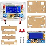Icstation Adjustable Buck Converter Digital DC Voltage Regulator Step Down Power Supply Module Voltmeter Ammeter with Shell 5-23V to 0-16.5V 3A