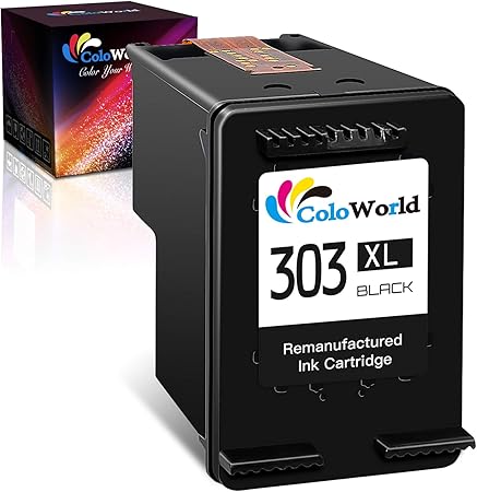 ColoWorld Remanufacturado 303 XL Cartuchos de tinta para hp 303XL para HP Envy Photo 7134 6230 6220 7830 7130 6222 6232 6234 6252 7120 7132 7800 7820 7822 7855 7858 Tango Smart Home Impresoras1Negro