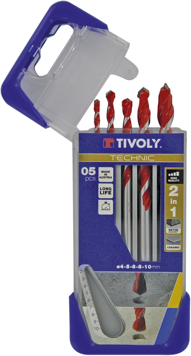 Tivoly 10913070002 Set of 2 in 1 Technic Concrete Tiles, Red, Grey, Set of 5 Pieces, Red / Grey, diameter 4/5/6/8/10mm - Image 4