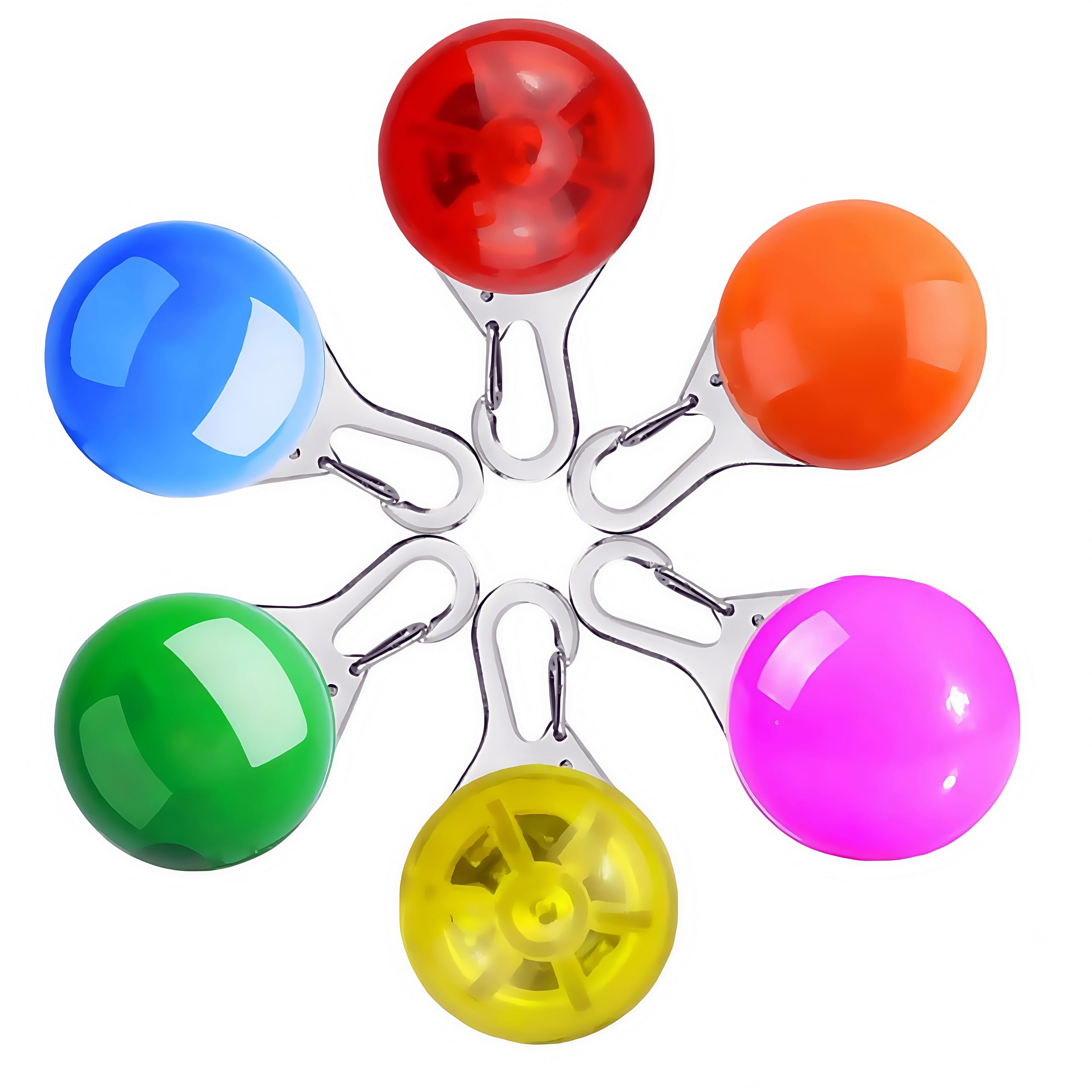 Homeet 6Pcs Safety Dog Pet Collar Flashing Light Clip-on Led Light with 3 Flashing Modes for Night Walking, for Dogs, Runners, Joggers