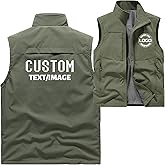 BIJUNDENG Custom Your Logo Men's Vest Outerwear Lightweight Windproof Mesh-Lined Softshell Sleeveless Jacket