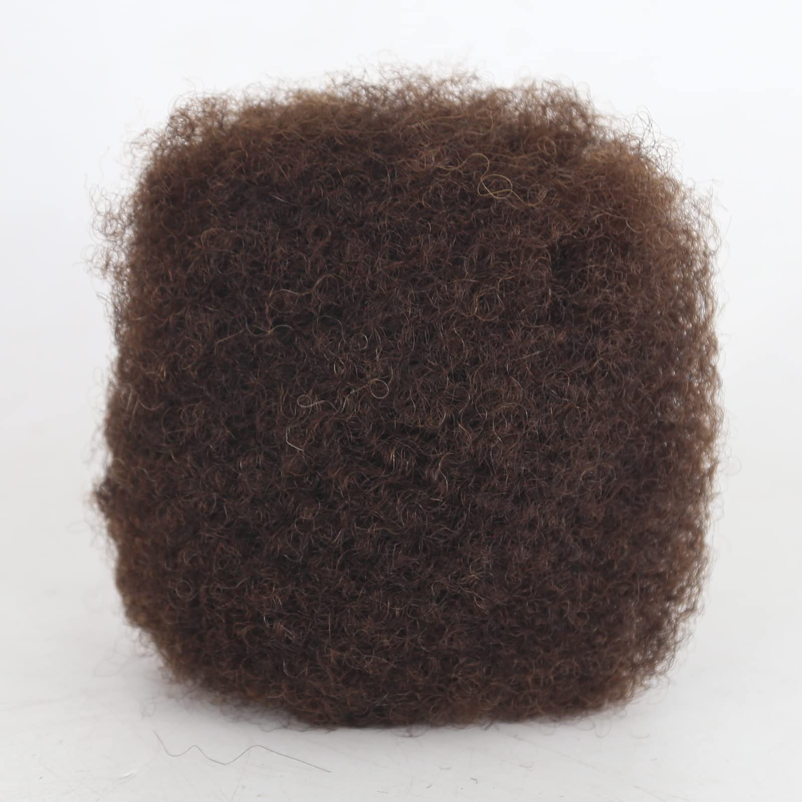Towarm Afro Kinky Bulk Human Hair Medium Brown #4 Color 30Gram Tight Kinky Bulk Afro Hair Ideal for Making or Repairing Permanent Dreadlocks,Twists and Braids (#4 Color, 8inch)