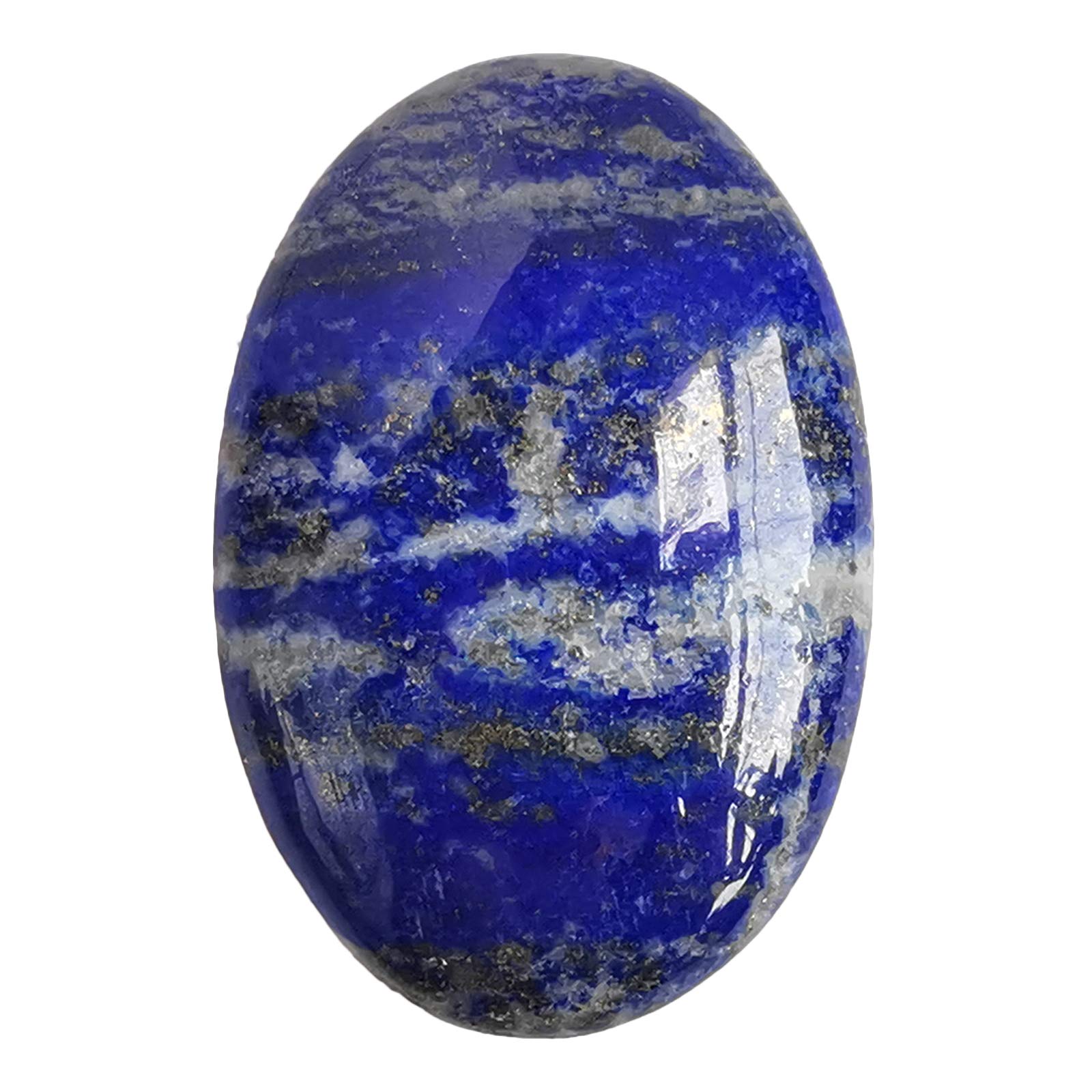 Manekieko Natural lapis Lazuli Oval Palm Pocket Healing Crystal Spa Energy Stone,Healing Crystal for Therapy Geometry Chakra Balancing