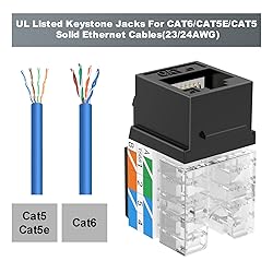 VCE Cat6 RJ45 Keystone Jack Insert Slim Profile
