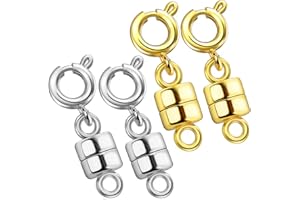 Dailyacc Magnetic Necklace Clasps and Closures - Safety 14 K Gold and Silver Jewelry Converters for Bracelets Chain Extender