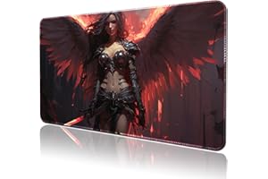 April Space Playmat Board Game MTG Duel Playmat Trading Card 23.6 x 13.8in Stitching Edges Compatible for TCG CCG RPG OCG with Card Zones Including Storage Bags (No Zone,Hell's Angels)