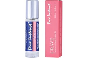 Pure Instinct CRAVE Roll-On The Original Pheromone Infused Essential Oil Perfume Cologne – For Her - TSA Ready 0.34 fl oz