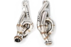 PG POWERGO MOTORSPORT Exhaust Shorty Headers Manifold 304 Stainless Steel Polished Finish for Ram 1500 2500 3500 Pickup Truck 5.7L V8 Hemi 2003-2008