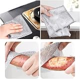 YinQin 6 PCS Double Layer Stainless Steel Scrubber 20x20 cm Non Scratch view 4