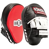 Ringside Super Guard Leather Punch Mitts with Curved Padding | leather punch mitts featuring 2.25 inches of layered foam, an adjustable wrist strap, and a protective finger hood