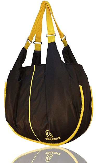 Pesogear Bat-Women Womens Polyester Nylon Multi-Pocket Hand Shoulder Tote Purses Hobo Bag, Black and Yellow
