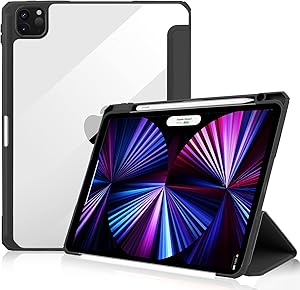 JUQITECH Case for iPad Pro 11 Inch Case 2021 3rd Generation, Full-Body Protection Smart Slim Trifold Stand Auto Sleep/Wake Cover with Pencil Holder for iPad Pro 11
