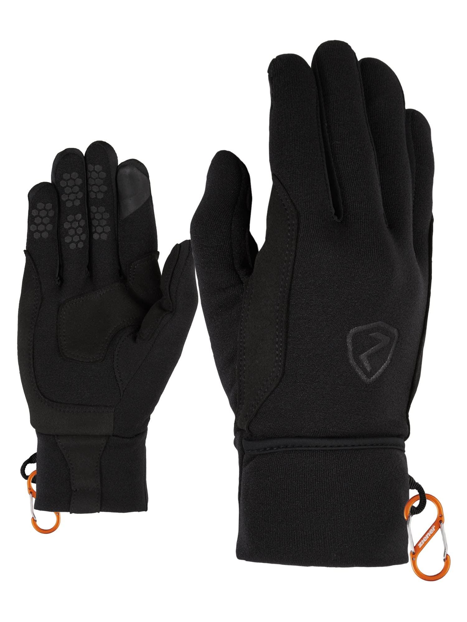 Ziener Men's GAZAL Touch Ski Tour/Outdoor/Mountain Sports Gloves, Windproof, Breathable, Polartec, Black, 8.5