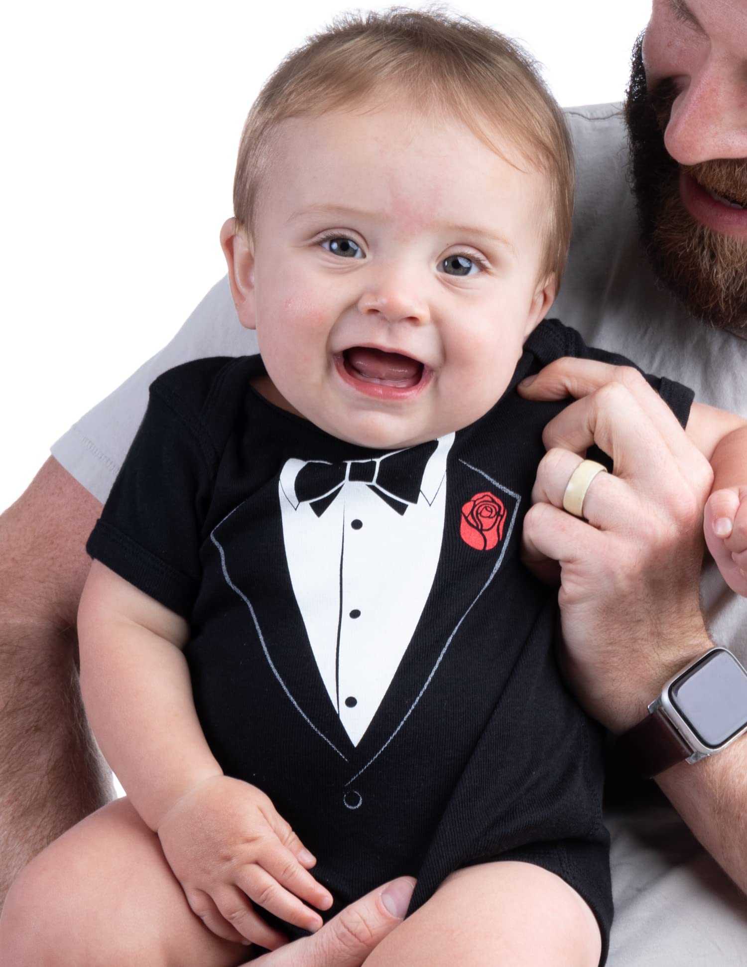 Ann Arbor T-shirt Co. Unisex Baby Tuxedo Funny Infant Humor One Piece