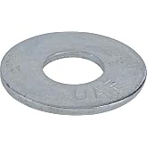 The Hillman Group USS Flat Washers, 1/2" Diameter, 9/16&rdquo; Drive Size, Steel with Zinc Finish, 50 Pack