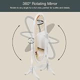 Vida Designs Nishano Cheval Mirror Free Standing Full Length White Wood view 2