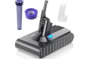 BATTOOL Upgraded 8000mAh 21.6V Battery Designed for Dyson V8 Battery Replacement SV10 Compatible with Dyson V8 Animal V8 Absolute V8 Motorhead V8 Fluffy Vacuum Cleaner