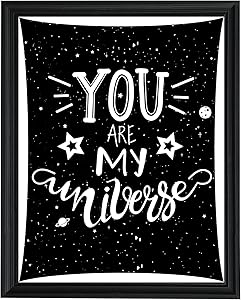 Unframed Wall Art – You Are My Universe | Gifts For Husband / Wife / Soulmates / Him / Her | Best Gift Ideas On Birthday / Christmas / Wedding / Valentine’s Day / 1st / First / 3rd Anniversary | Long Distance Relationship | Romantic Wall Décor Gifts For Bridesmaid / Baby shower / Bride / Groom / Girlfriend / Boyfriend | Love Remainder Gift From Boyfriend To Girlfriend