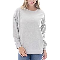 Ecavus Women's Fleece Maternity & Nursing Hoodie - Zip Up Sweatshirt With Concealed Nursing Zippers & Pocket