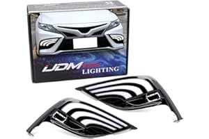 iJDMTOY Switchback LED Daytime Running Lights Assy Compatible with 2021-up Toyota Camry SE XSE Trims, JDM Style White/Amber DRLs w/Sequential Flash Turn Signal Feature