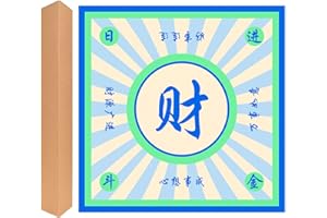 LIAZY ESUOH Mahjong Mat, Mahjong Table Mat for Tile Game, 31.5 in x 31.5 in Anti Slip and Noise Reduction Table Cover for Poker Card Board and Dominoes(Blue Green)