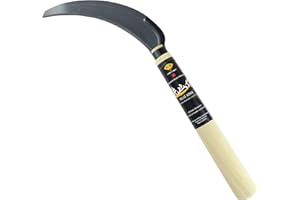 豊稔光山作 Japanese Weeding Steel Grass Sickle Gardening Tools [Made in Japan] Clearing Hand Held Garden Tool Farming Portable Weeder