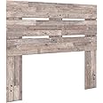 Signature Design by Ashley Neilsville Butcher Block Panel Headboard, Full, Light Brown