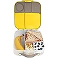 b.box Lunch Box for Kids: Jumbo Bento Box w/ 4 Compartments (2 Leak proof), Removable Divider, Gel Cold Pack. Big Eaters Ages 3+. School Supplies (Lemon Sherbet, 8½ Cup Capacity)