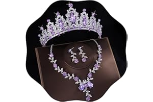 Kamirola Tiaras and Crowns for Women,Tiaras Earrings Necklace, Crystal Bridal Jewelry Set, Costume Party Halloween Prom Pageant Jewelry for Women(TR45)