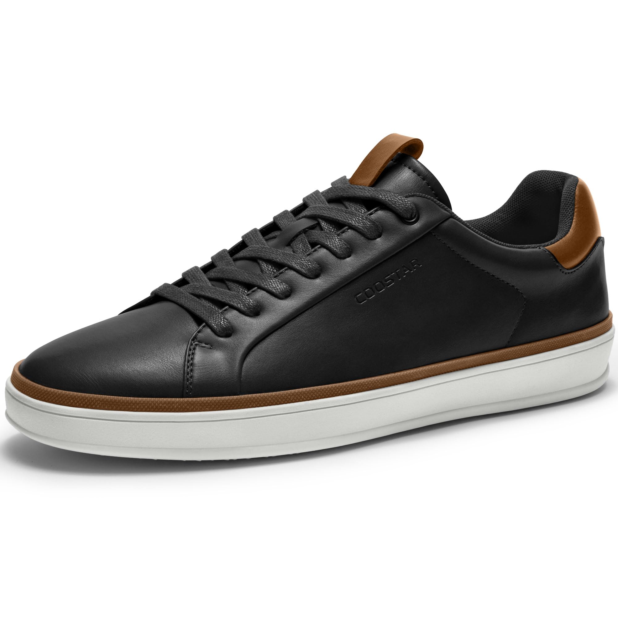 Photo 1 of Coostar Mens Casual Shoes Comfortable Dress Sneakers Classic Lace-up Shoe Lightweight Black Size 9.5