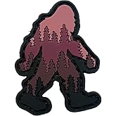 Sasquatch, Yeti, Bigfoot with Trees PVC Morale Patch | Hook &amp; Loop Backing