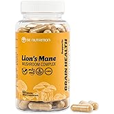 Lion’s Mane Mushroom Capsules with Zinc for Optimal Absorption – Clean, Natural, Vegan, Non‑GMO – Brain & Cognitive Support, Focus, Memory & Immune Activation – 60 Pills – Made in USA