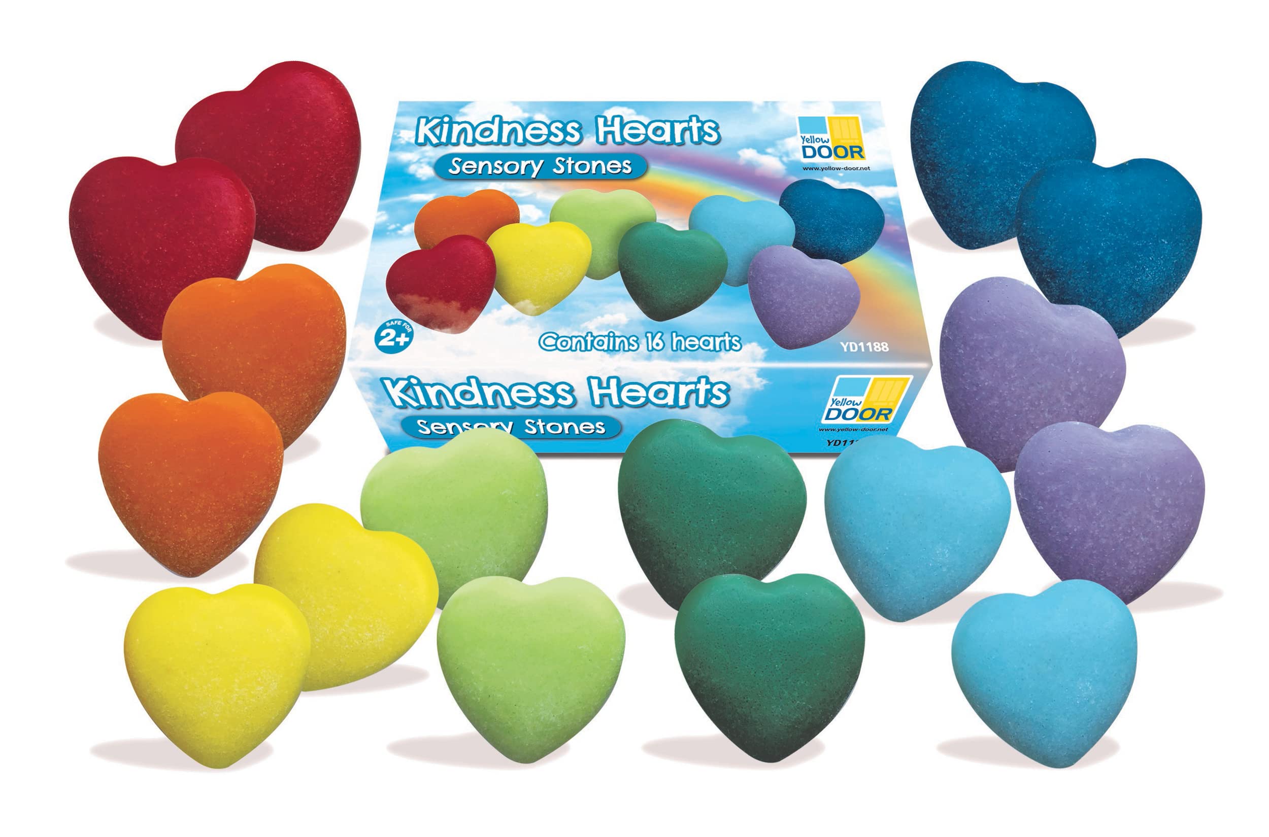 Yellow Door Kindness Hearts | Set of 16 hearts to recognise and appreciate kindness | say thank you | Early Educational Toy for kids age 2 3 4 5 | social and emotional well-being | express gratitude