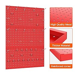 TORACK 3Pcs Metal Pegboard Panels for Wall Garage