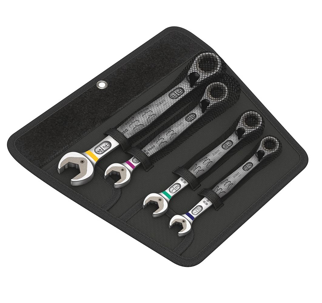 Wera 05020092001 "Joker Rachet Set for Switch Combination Wrench Imperial - Silver (4pc Imperial)