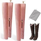 YSVORTOT Cedar Boot Tree for Tall & Cowboy Boots, Adjustable Boot Stretcher Calf, 100% Natural Cedar, Reduce Creases Sagging