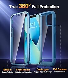 Diaclara Designed for iPhone 13 Case, Full Body