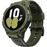 GELISHI Compatible with Galaxy Watch 5, Galaxy Watch 4 Band with Case 44mm Men, Rugged Protective Band Quick Release Sport Wristband for Galaxy Watch 5/4 44mm, Army Green