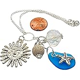 Starfish Rear View Mirror Car Charm, Essential Oil Crystal Car Diffuser, Sun Catcher for Car
