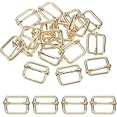 PATIKIL Metal Adjustable Slide Buckle Tri-Glide Rectangle Adjuster Suspender Strap Slider for Belt Hardware