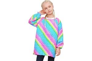 Kids Art Smocks for Painting, Waterproof Artist Rainbow Unicorn Aprons Paint Smocks Toddler Apron Smock for Child 3-12 Years
