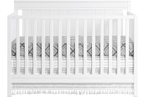 Oxford Baby Lazio 4-in-1 Convertible Baby Crib, Snow White, GreenGuard Gold Certified