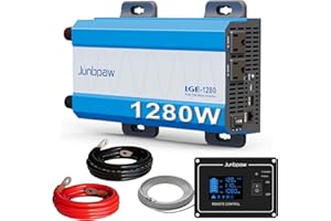 JUNBPAW 1280W Pure Sine Wave Power Inverter - 3600W Surge, Game-Changing Design | 12V to 120V AC Converter for Home, RV, Camping, Off-Grid & Outdoor Adventures