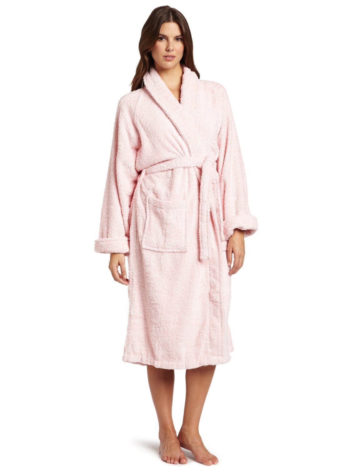 Superior Hotel & Spa Robe, 100% Premium Long-Staple Combed Cotton Unisex Bath Robe for Women and Men - XL, Pink