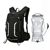 12L Hydration Backpack for Men Women,Lightweight Hydration Pack with 2L Water Bladder, Water Backpack for Cycling,Hiking,Rave,Biking and Running Outdoor Activities